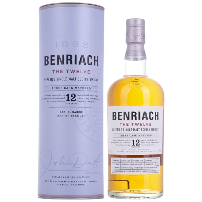 BENRIACH THE TWELVE 12YO WHISKY SINGLE MALT 0,7L + TUBA