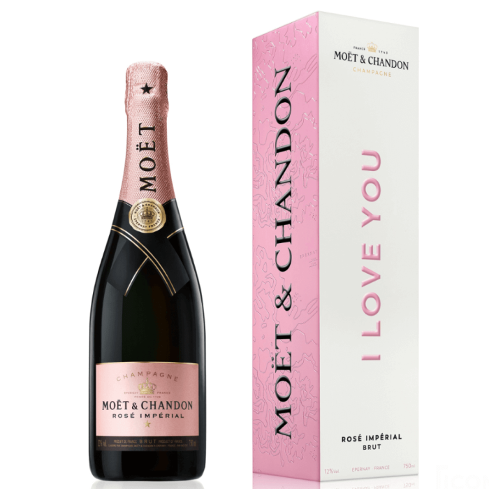 MOET & CHANDON ROSE I LOVE YOU 0,75L + KARTON