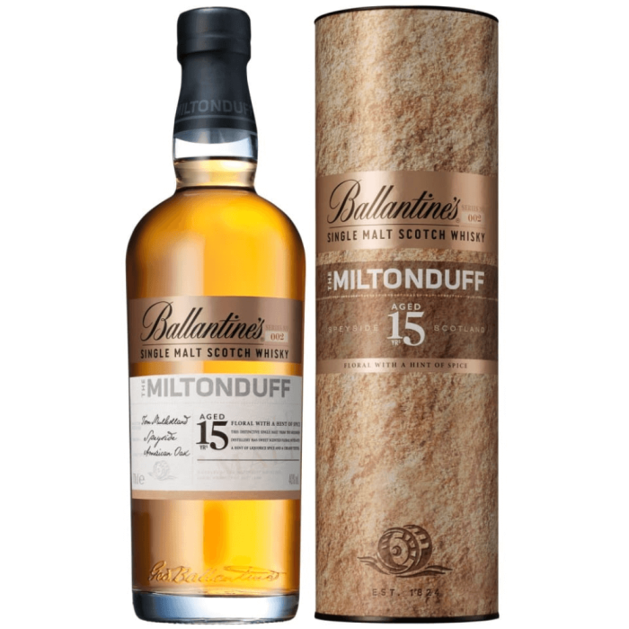 BALLANTINES THE MILTONDUFF 15YO WHISKY SINGLE MALT