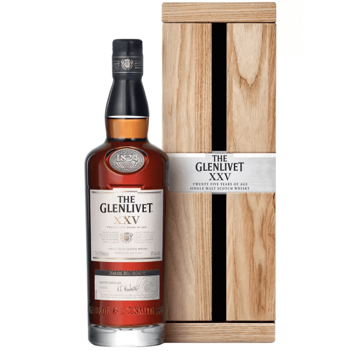 THE GLENLIVET XXV YO WHISKY SINGLE MALT 0,7L + SKRZYNIA