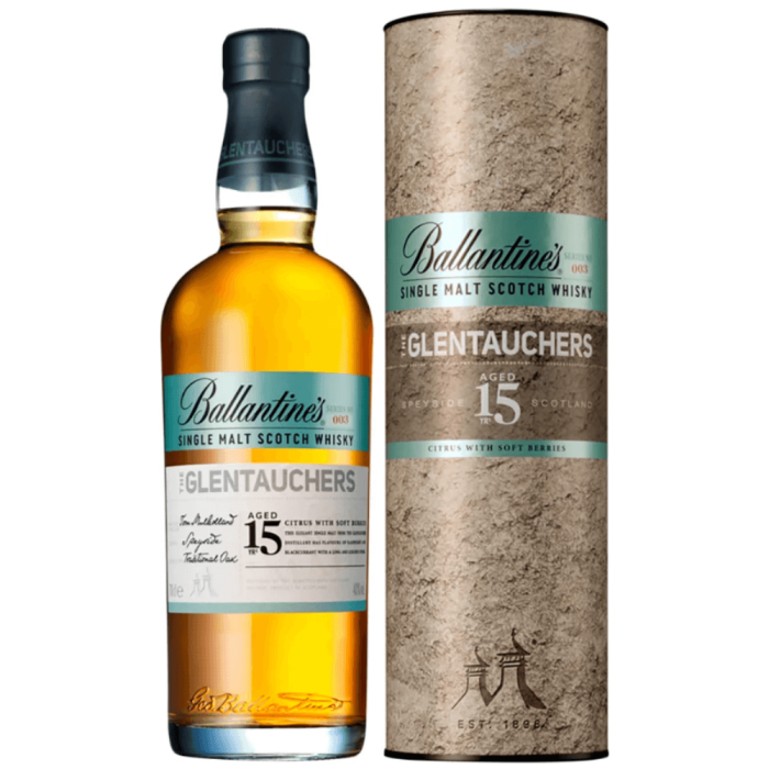 BALLANTINES THE GLENTAUCHERS 15YO SINGLE MALT