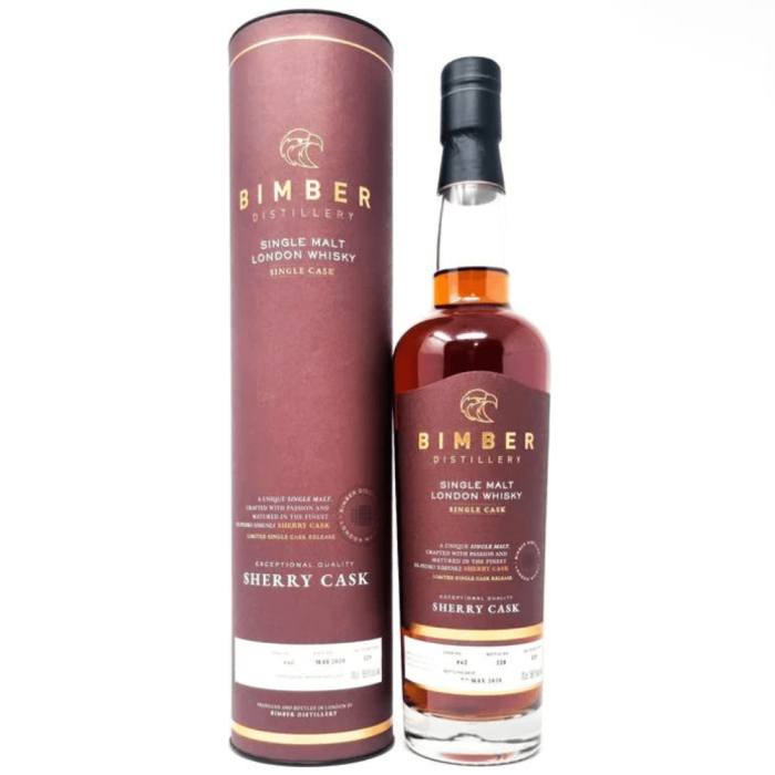 BIMBER DISTILLERY LONDON SHERRY SINGLE CASK WHISKY SINGLE MALT 0,7L + TUBA