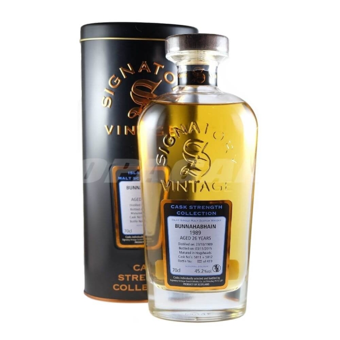 BUNNAHABHAIN 1989 26YO SIGNATORY SINGLE MALT 0,7L + TUBA