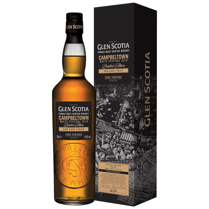 GLEN SCOTIA 2003 VINTAGE MALTS FESTIVAL 2019 RUM CASK FINISH WHISKY 0,7L + KARTONIK