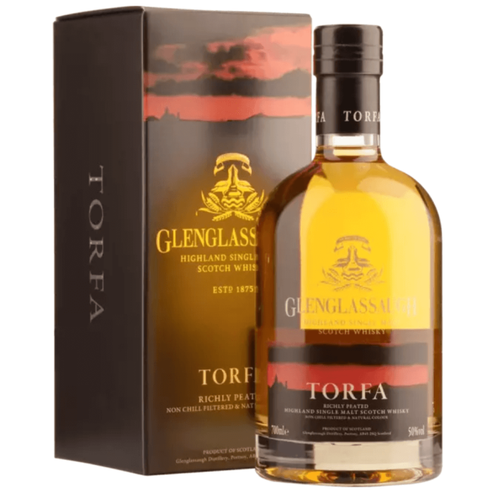 GLENGLASSAUGH TORFA WHISKY SINGLE MALT 0,7L + OPAKOWANIE