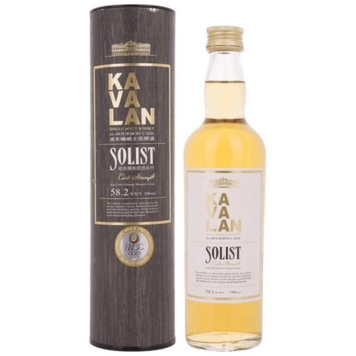KAVALAN EX-BOURBON CASK WHISKY SINGLE MALT 0,196L + TUBA