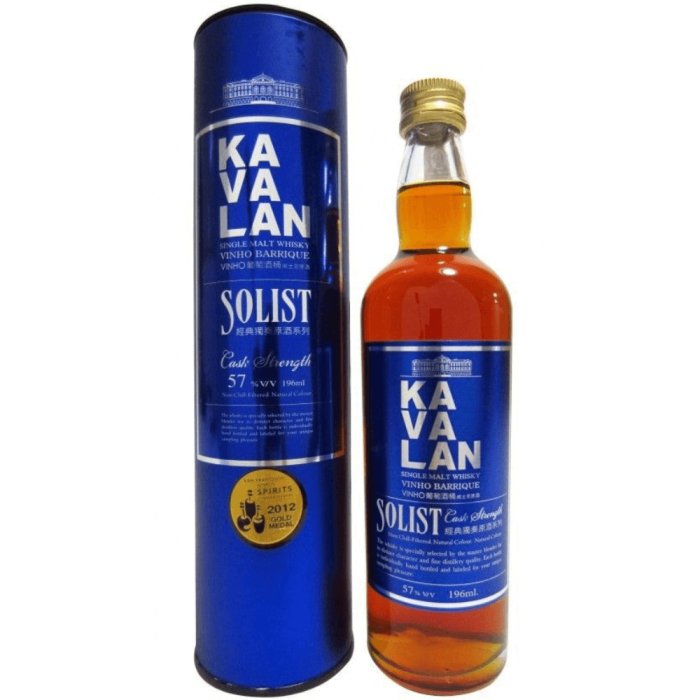KAVALAN SOLIST VINHO BARRIQUE WHISKY 0,196L + TUBA
