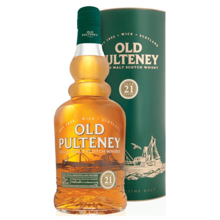 OLD PULTENEY 21YO WHISKY SINGLE MALT 0,7L + TUBA