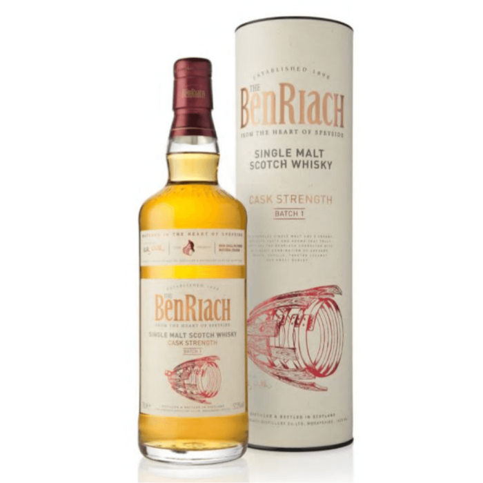 THE BENRIACH CASK STRENGTH BATCH NO.1 SINGLE MALT 0,7L + TUBA