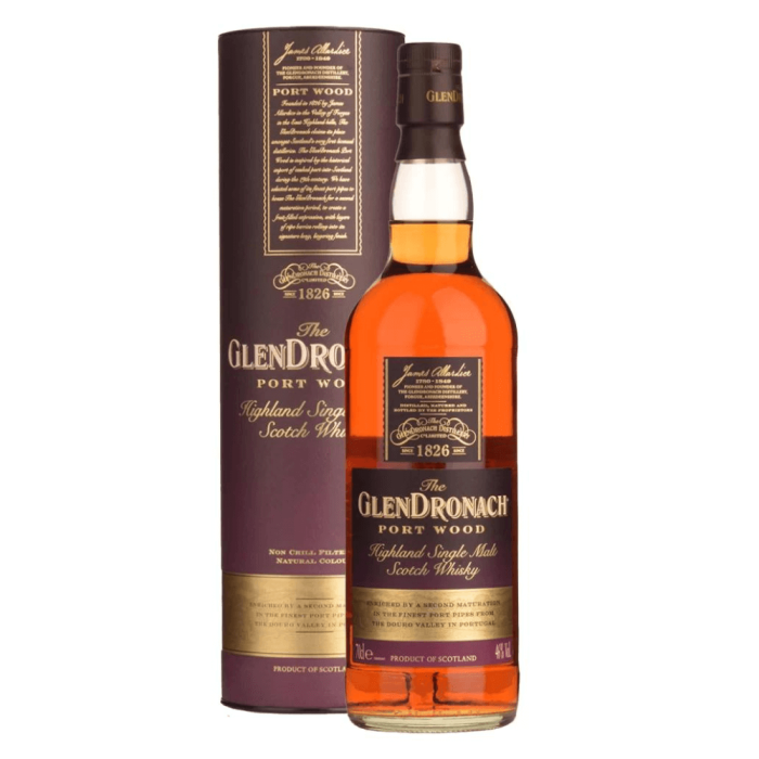 THE GLENDRONACH PORTWOOD WHISKY SINGLE MALT 0,7L + OPAKOWANIE