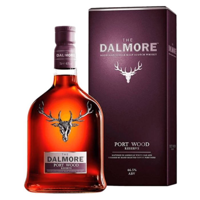 THE DALMORE PORT WOOD RESERVE WHISKY SINGLE MALT 0,7L + KARTON