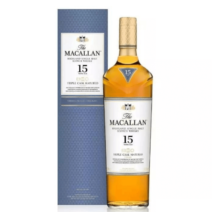 THE MACALLAN 15YO TRIPLE CASK 0,7L + KARTON