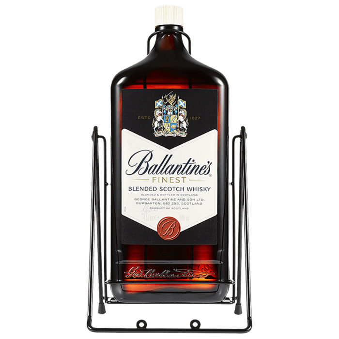 BALLANTINES FINEST BLENDED WHISKY 4,5L + KOŁYSKA