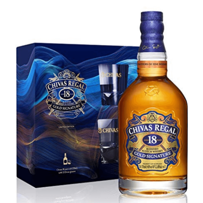 CHIVAS REGAL 18YO WHISKY 0,7L + 2 SZKLANKI