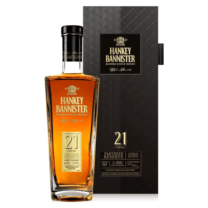 HANKEY BANNISTER 21YO BLENDED SCOTH WHISKY 0,7L + OPAKOWANIE