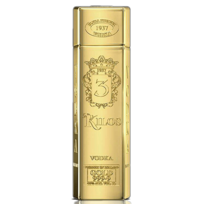 3 KILOS GOLD VODKA 1L SZTABKA ZŁOTA
