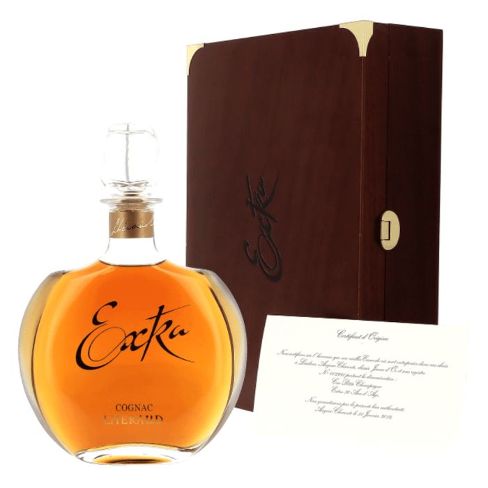 LHERAUD EXTRA CARAFE COGNAC 0,7L + SKRZYNKA
