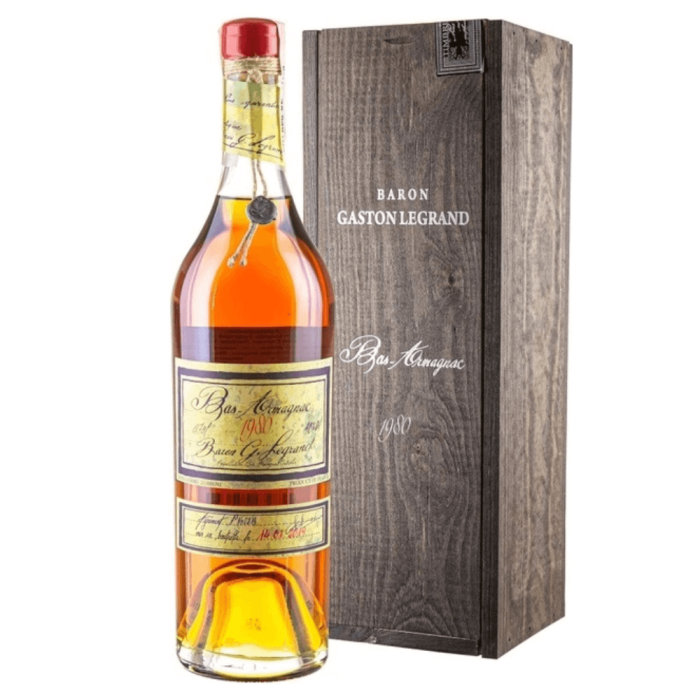 ARMAGNAC BARON GASTON LEGRAND 1980 + SKRZYNKA 0,7L