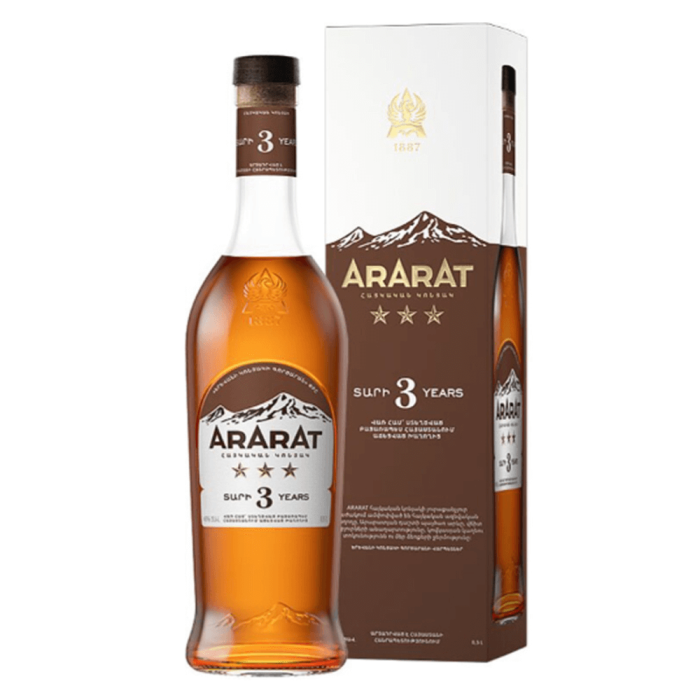ARARAT 3* ARMENIAN BRANDY 0,5L + KARTON