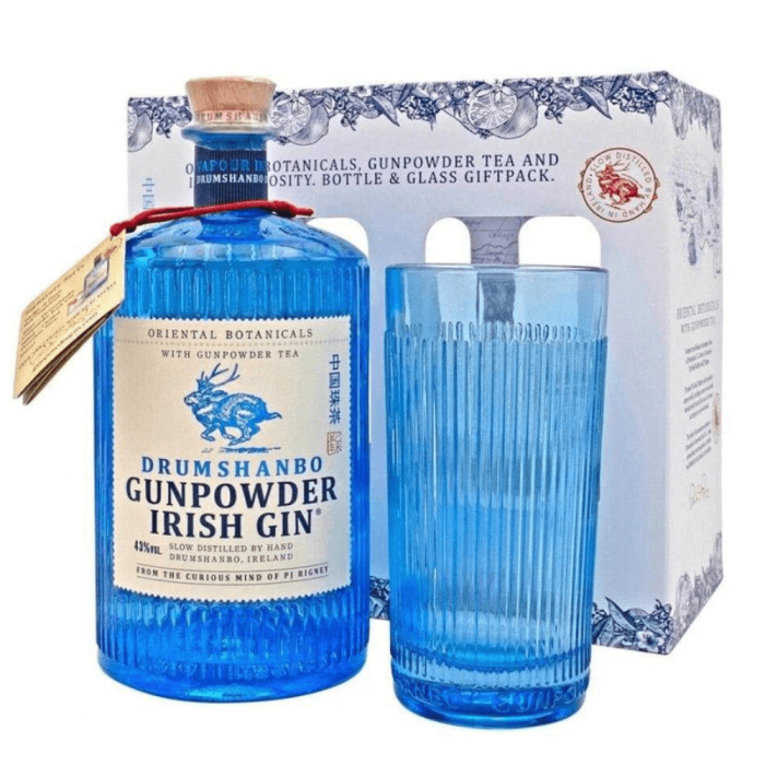 DRUMSHANBO GUNPOWDER IRISH GIN 0,5L + SZKLANKA