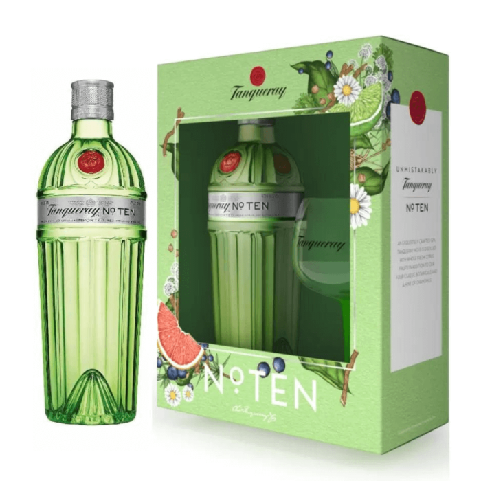 TANQUERAY NO. TEN 0,7L + KIELISZEK