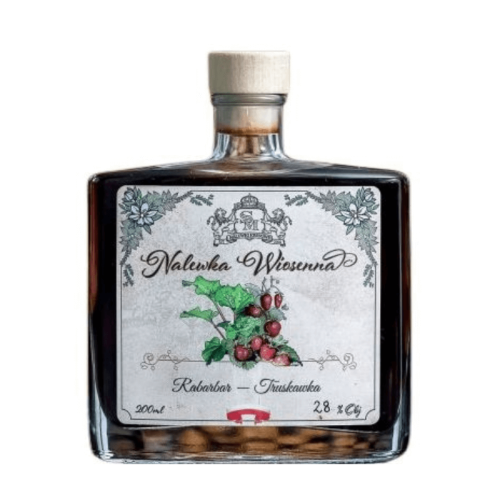 NALEWKA WIOSENNA TRUSKAWKA I RABARBAR NALEWKI KRESOWE 0,5L