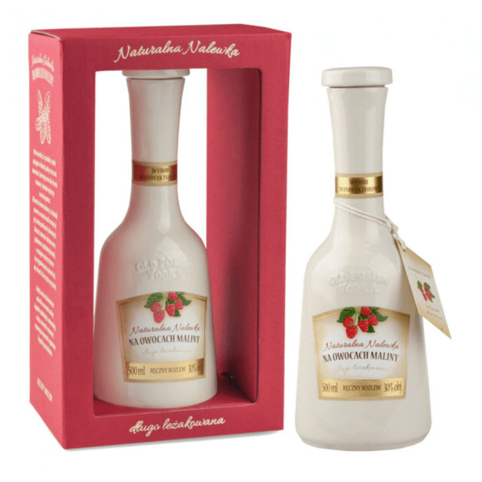 NALEWKA NA OWOCACH MALINY - DŁUGO LEŻAKOWANA 0,5L