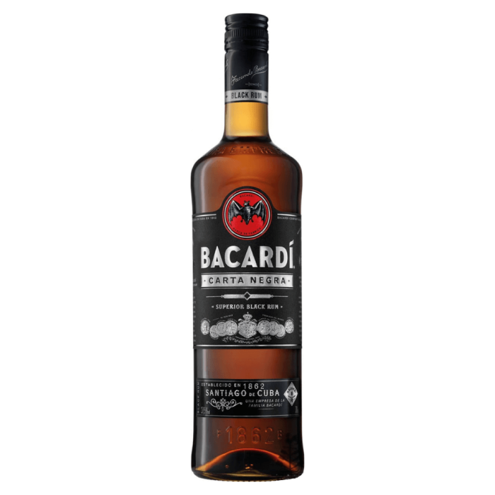 BACARDI BLACK CARTA NEGRA - DARK RUM 0,7L