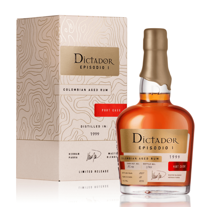 DICTADOR EPISODIO I PORT CASK 1999 RUM 0,7L + OPAKOWANIE