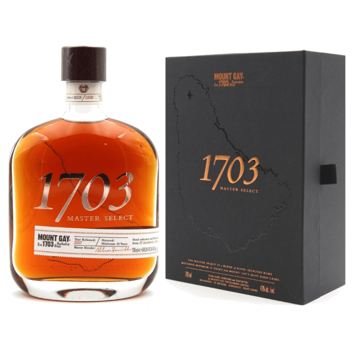 MOUNT GAY 1703 MASTER SELECT 0,7L + OPAKOWANIE
