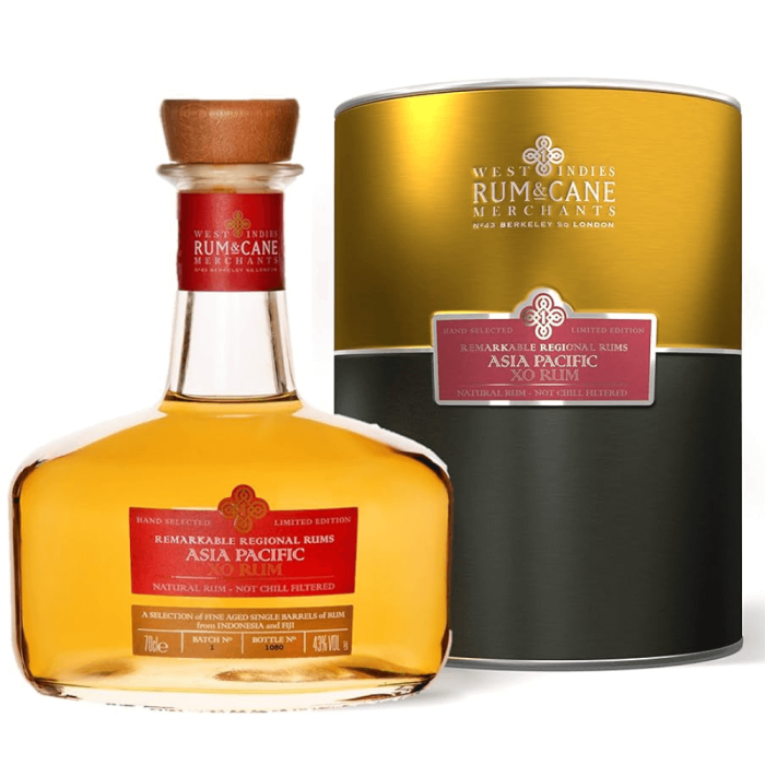 RUM&CANE ASIA PACIFIC XO RUM 0,7L + PUSZKA