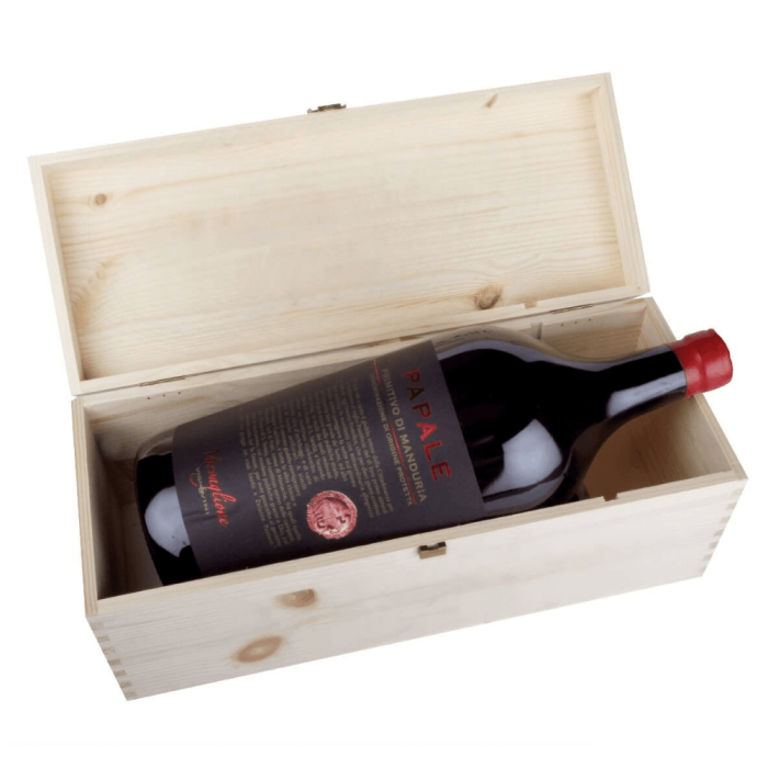 PAPALE PRIMITIVO DI MANDURIA D.O.P. VARVAGLIONE WINO WŁOSKIE WYTRAWNE 3L + SKRZYNIA