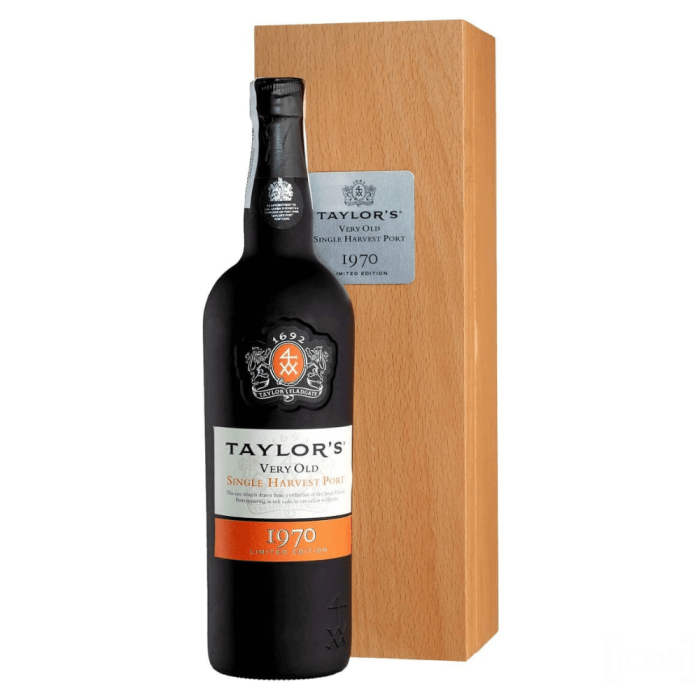 WINO PORTO TAYLORS VERY OLD SINGLE HARVEST PORT TAWNY 1970 0,75L + SKRZYNKA