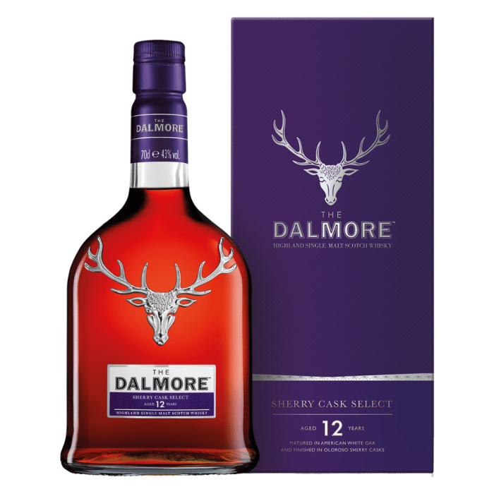 THE DALMORE 12YO SHERRY CASK SELECT WHISKY SINGLE MALT 0,7L + KARTON