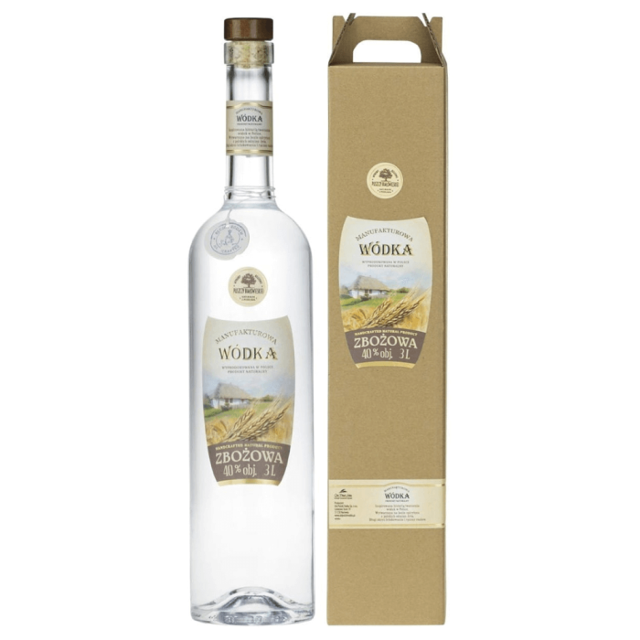 MANUFAKTUROWA WÓDKA SMAKOWA - ZBOŻOWA 3L + OPAKOWANIE