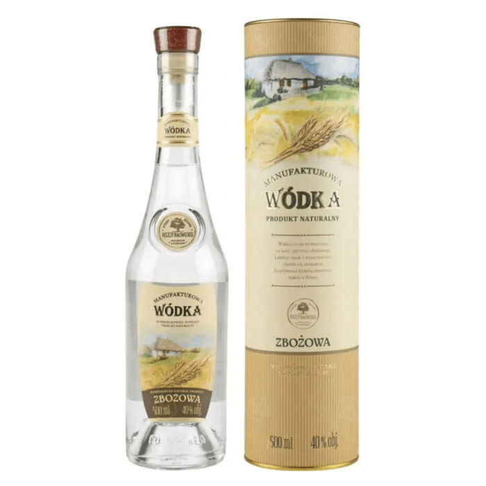 MANUFAKTUROWA WÓDKA SMAKOWA - ZBOŻOWA 0,5L + TUBA