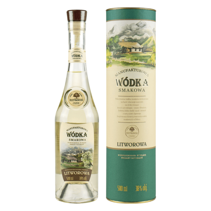 MANUFAKTUROWA WÓDKA SMAKOWA - LITWOROWA 0,5L + TUBA