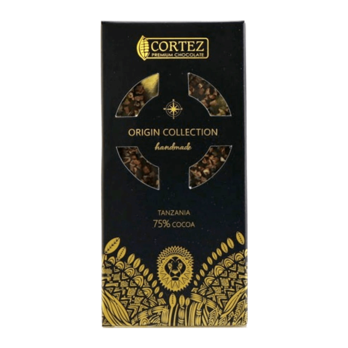 CORTEZ ORGIN COLLECTION TANZANIA 75% + PRAŻONE ZIARNA KAKAOWCA 85G