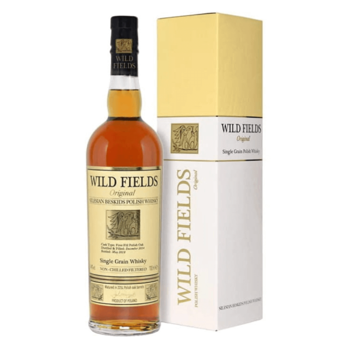 WHISKY POLSKA WILD FIELDS ORIGINAL SINGLE GRAIN 0,7L + KARTON