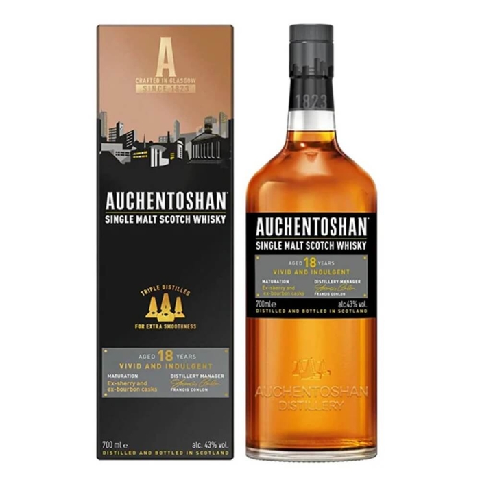 AUCHENTOSHAN 18YO WHISKY SINGLE MALT 0,7L + KARTONIK