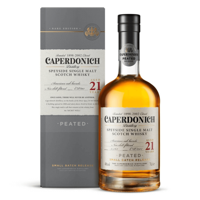 CAPERDONICH 21YO PEATED SMALL BATCH RELEASE WHISKY SINGLE MALT 0,7L + OPAKOWANIE