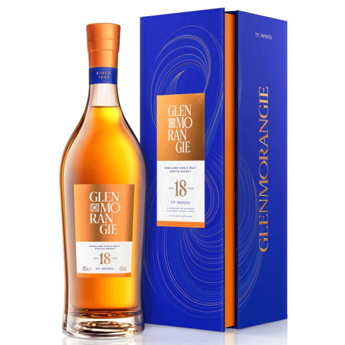 GLENMORANGIE 18YO EXTREMELY RARE WHISKY 0,7L + KARTON