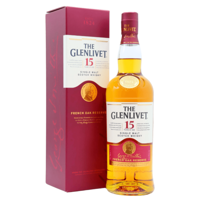 THE GLENLIVET 15YO WHISKY SINGLE MALT 0,7L + KARTON
