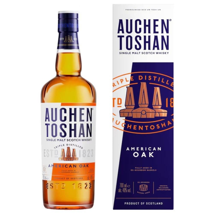 AUCHENTOSHAN AMERICAN OAK SINGLE MALT WHISKY 0,7L + KARTONIK