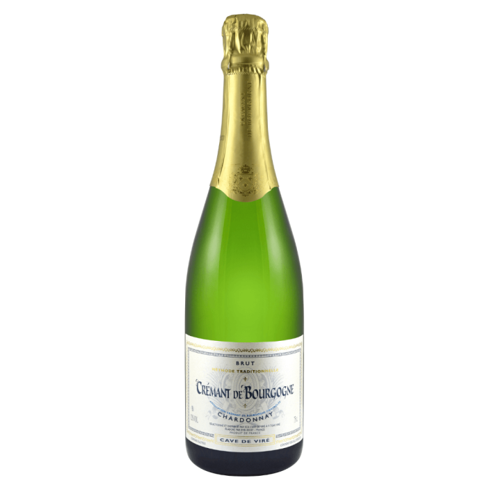CREMANT DE BOURGOGNE VIRE CHARDONNAY BRUT AOC 0,75L WINO FRANCUSKIE WYTRAWNE BURGUNDZKI KLASYK