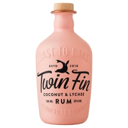 TWIN FIN COCONUT AND LYCHEE RUM 0,7L EGZOTYCZNE POŁĄCZENIE KOKOSA, LICZI I KARAIBSKIEGO KLIMATU