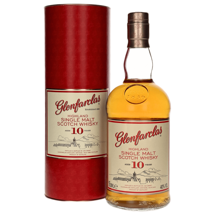 GLENFARCLAS 10YO WHISKY SINGLE MALT 0,7L + OPAKOWANIE KLASYCZNA SZKOCKA WHISKY Z RODZINNEJ DESTYLARNI