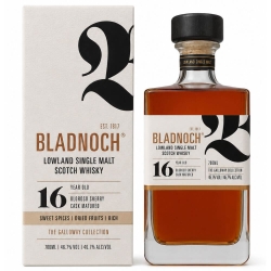 BLADNOCH ALINTA PEAT 0,7L – PX SHERRY & BOURBON CASK MATURED – TORFOWY SINGLE MALT Z NUTAMI DYMU, RODZYNEK I MIGDAŁÓW