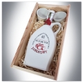 ZESTAW - MIÓD PITNY JAROS DWÓJNIAK JABŁKOWY 0,75L + 2 CZARKI 80ML + SKRZYNKA