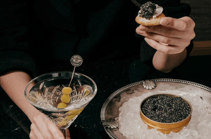 Beluga Gold Line Vodka Gastronomique – serving suggestion